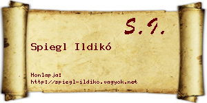 Spiegl Ildikó névjegykártya