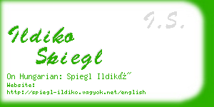 ildiko spiegl business card